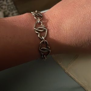 James Avery retired double heart bracelet.